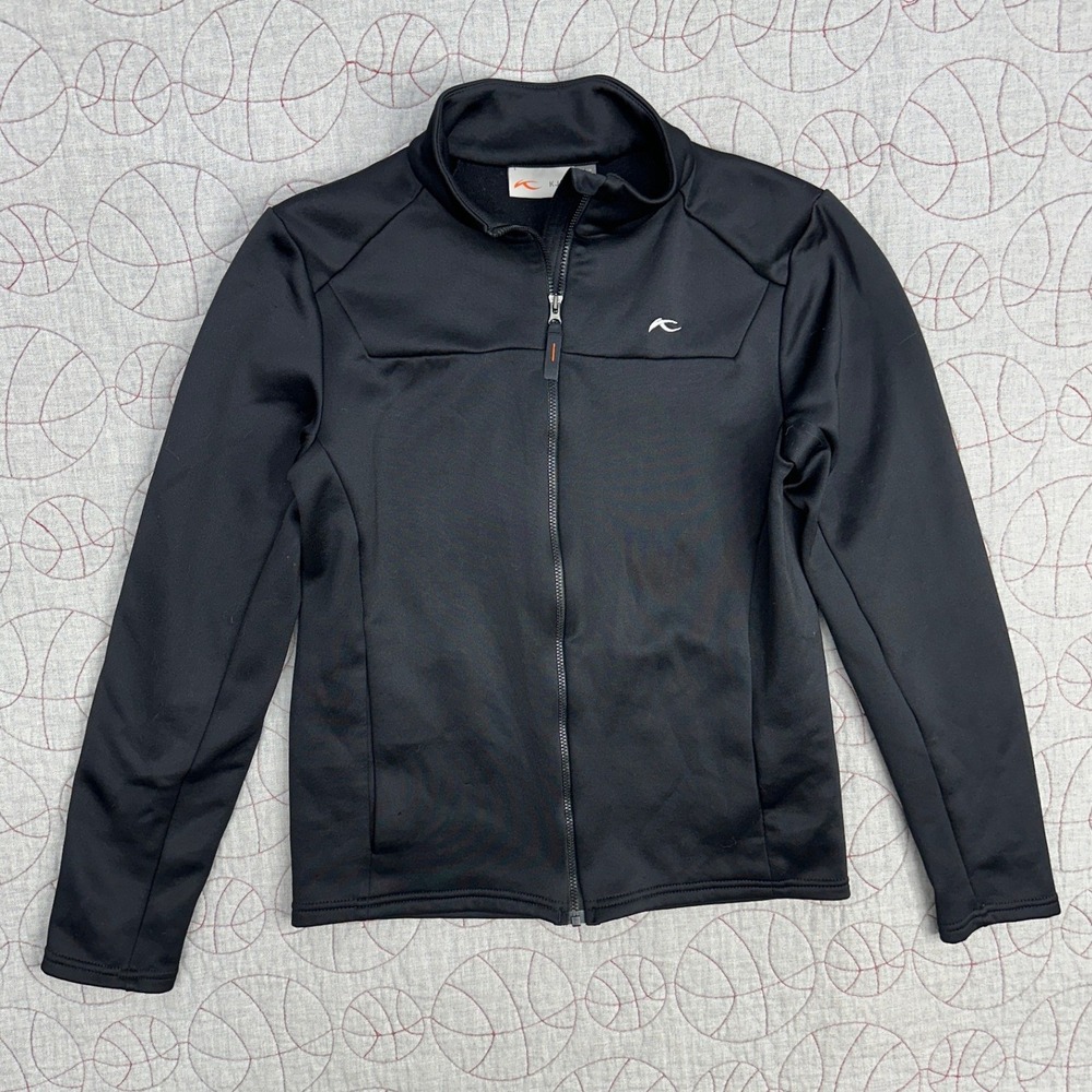 KJUS Charger Midlayer‎ Jacket Black Fleece Full Zip / Boy's 164 L/XL